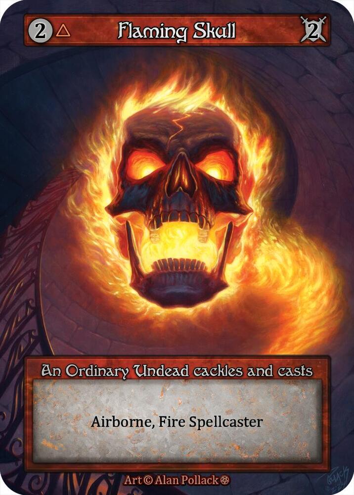 Flaming Skull - Gothic