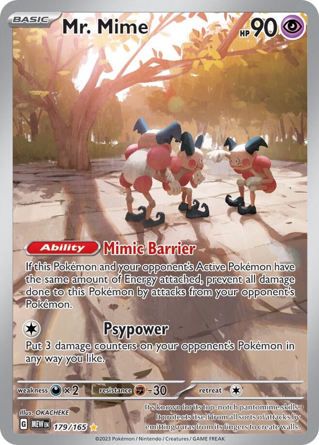 Mr. Mime Art Rare Set 151 179/165